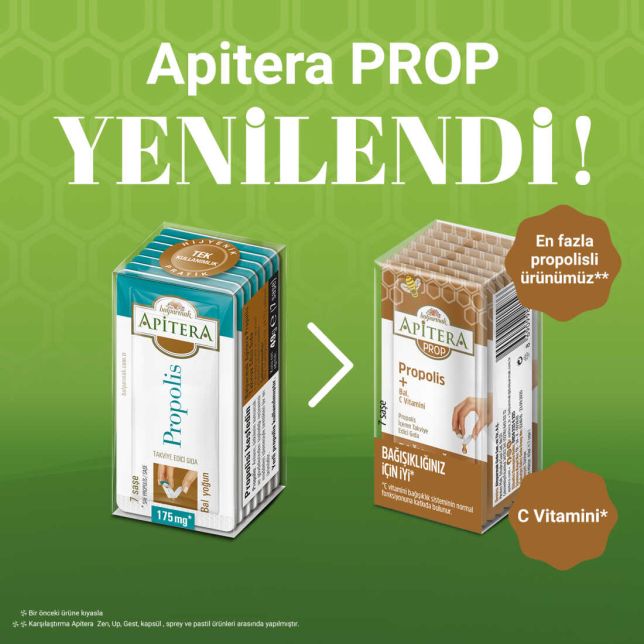 Apitera PROP Doğal Bal, C Vitamini ve 175 mg Propolis İçeren Takviye Edici 7’li Saşe